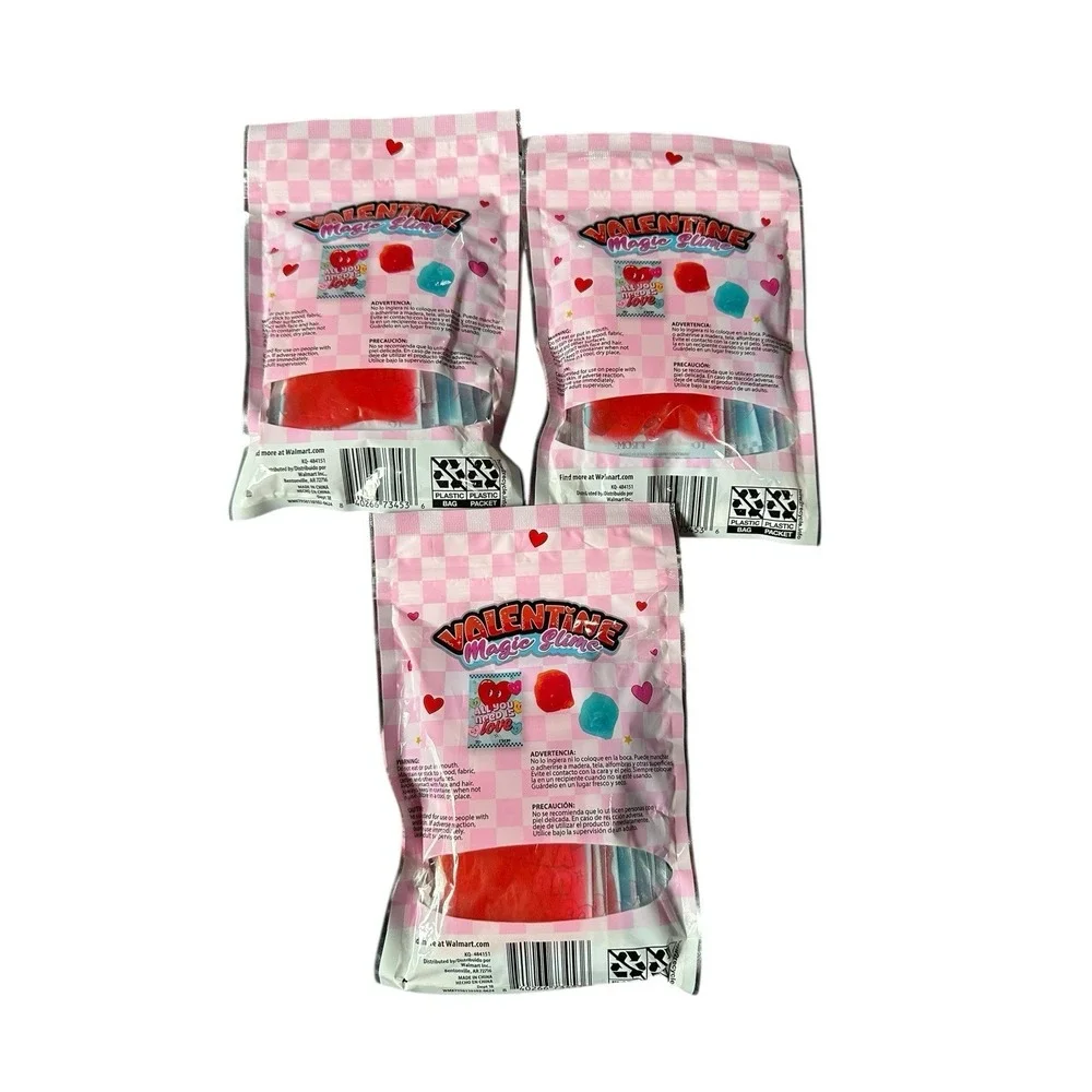 3 packs valentine slime 3 packs 8 count each 24 total resealable giftable bags